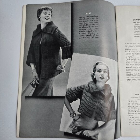 Hand Knit Fashions Bear Brand Sweaters Cardigans Dresses Suits Pattern Book Vol - Picture 8 of 16